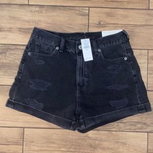 American Eagle Black Mom Shorts